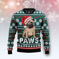 Pug Santa paws 3D Christmas Sweater - Holiday Gift product image