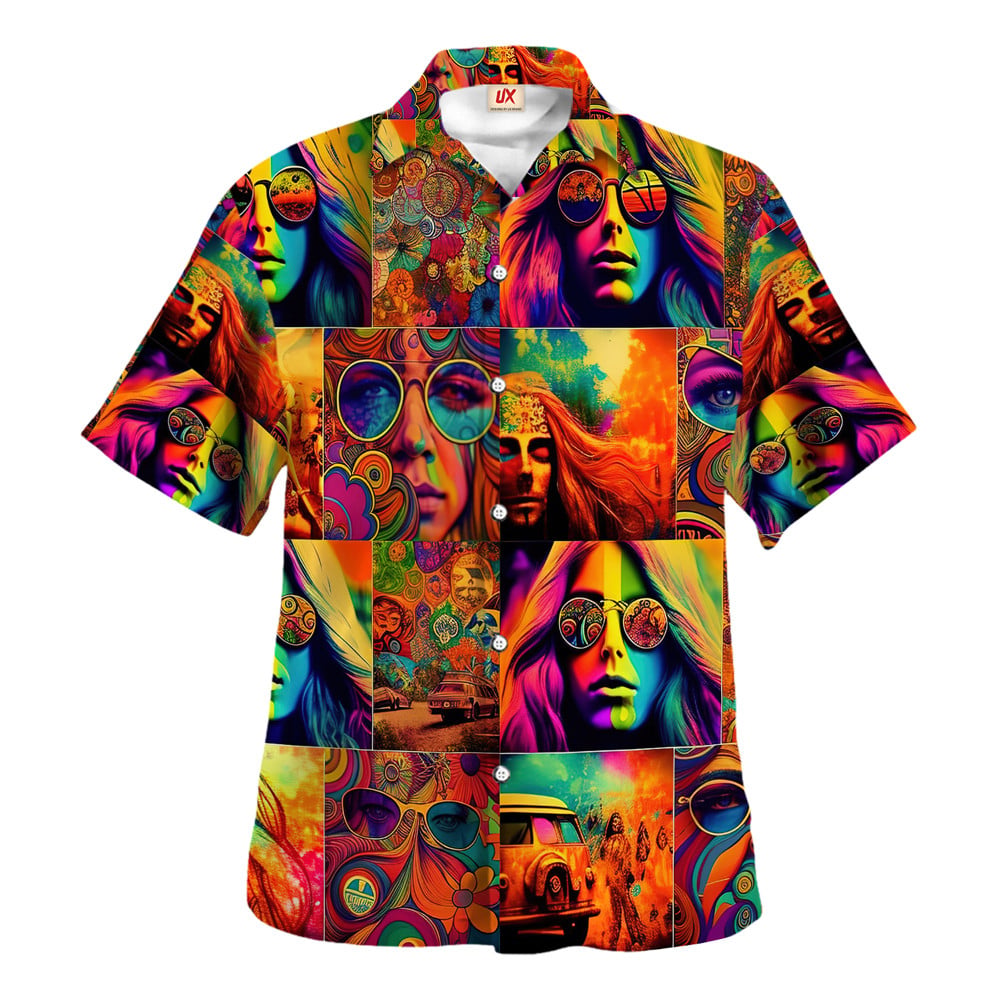Hippie Hawaiian Retro Vacation Gift For Men TQTHI06 - Adult & Kids T-Shirts, Sweatshirts & Hoodies apparel design preview 1