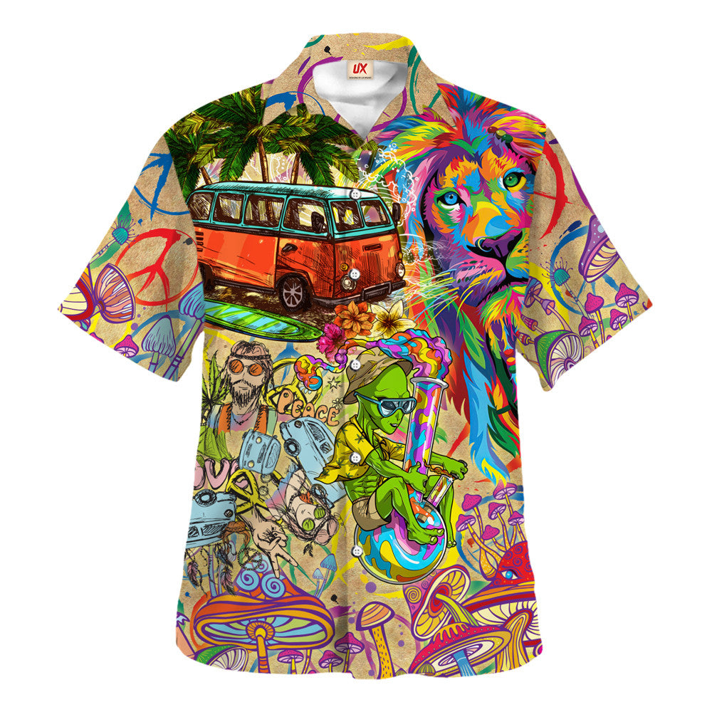 Hippie Hawaiian Retro Summer Festival Gift HBLTHI20 - Adult & Kids T-Shirts, Sweatshirts & Hoodies apparel design preview 1