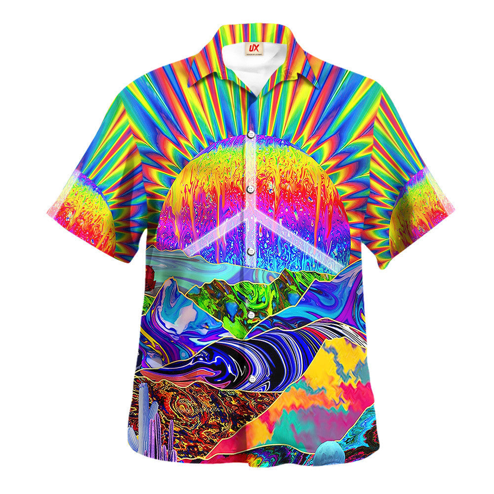 Hippie Hawaiian Psychedelic Festival Gift NVHI37 - Adult & Kids T-Shirts, Sweatshirts & Hoodies apparel design preview 1