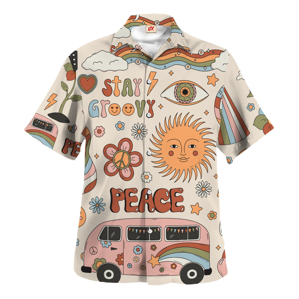 Hippie Hawaiian Retro Beach Festival Gift TTHI102 - Adult & Kids T-Shirts, Sweatshirts & Hoodies apparel design preview 1