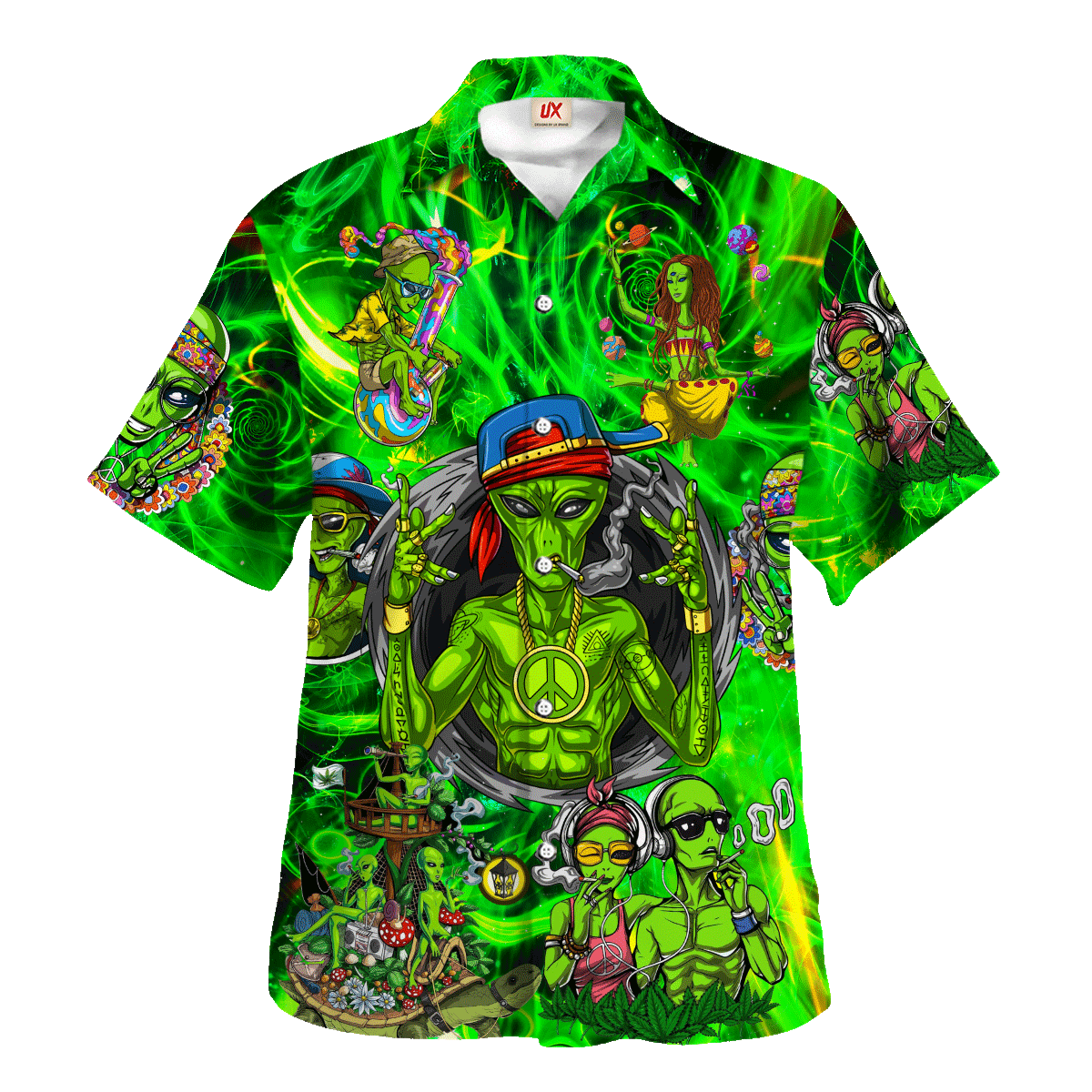 Hippie Hawaiian Vintage Festival Summer Gift MTHI08 - Adult & Kids T-Shirts, Sweatshirts & Hoodies apparel design preview 1