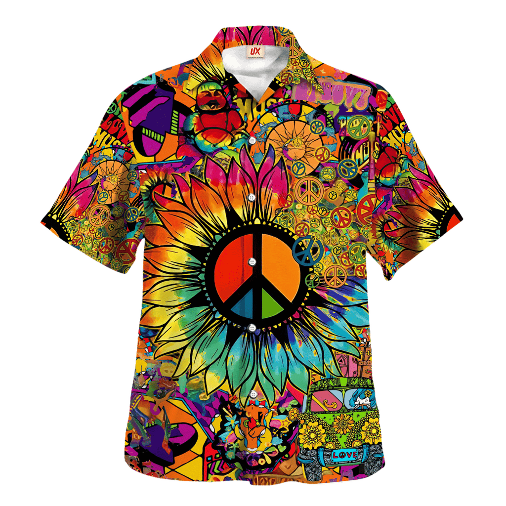 Hippie Hawaiian Retro Summer Beach Gift Idea LTHI255 - Adult & Kids T-Shirts, Sweatshirts & Hoodies apparel design preview 1