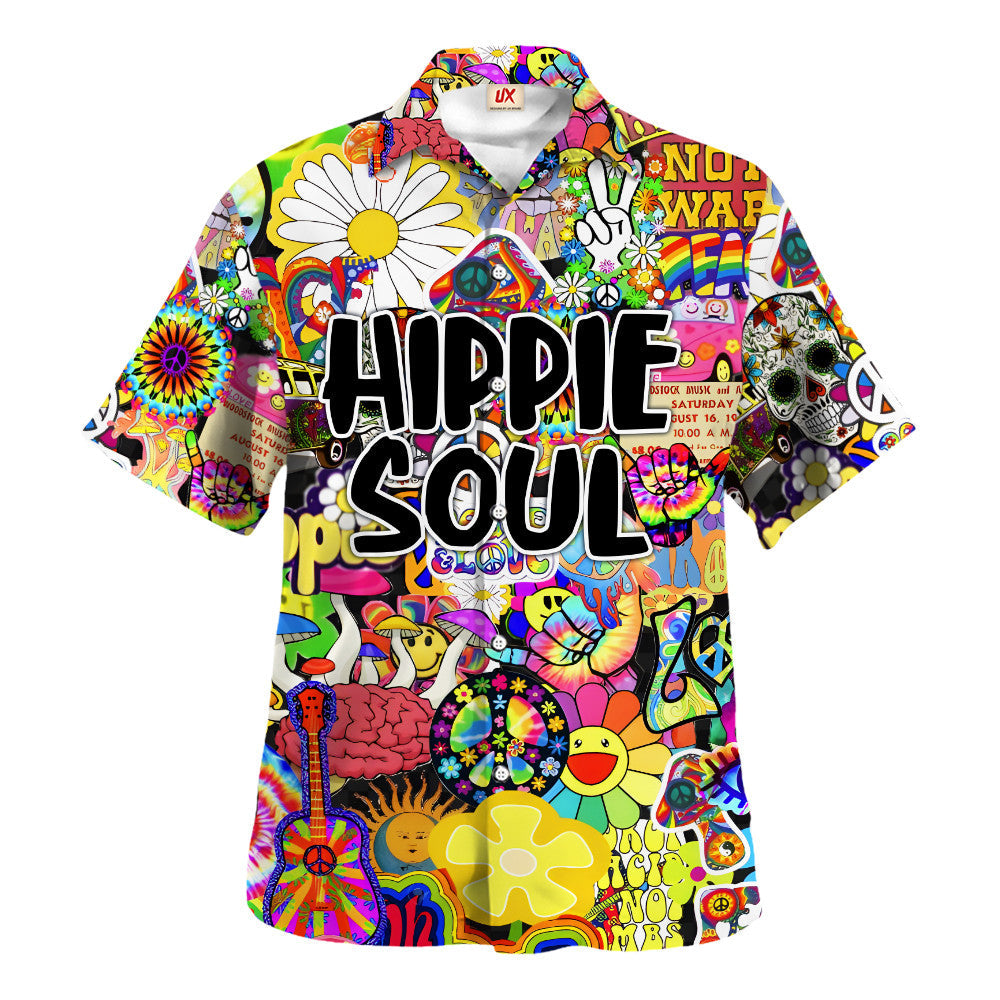Hippie Hawaiian Vintage Festival Vacation Gift - Adult & Kids T-Shirts, Sweatshirts & Hoodies apparel design preview 1