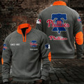 Philadelphia Phillies Half Zip Casual - Adult & Kids T-Shirts, Sweatshirts & Hoodies apparel design preview 1