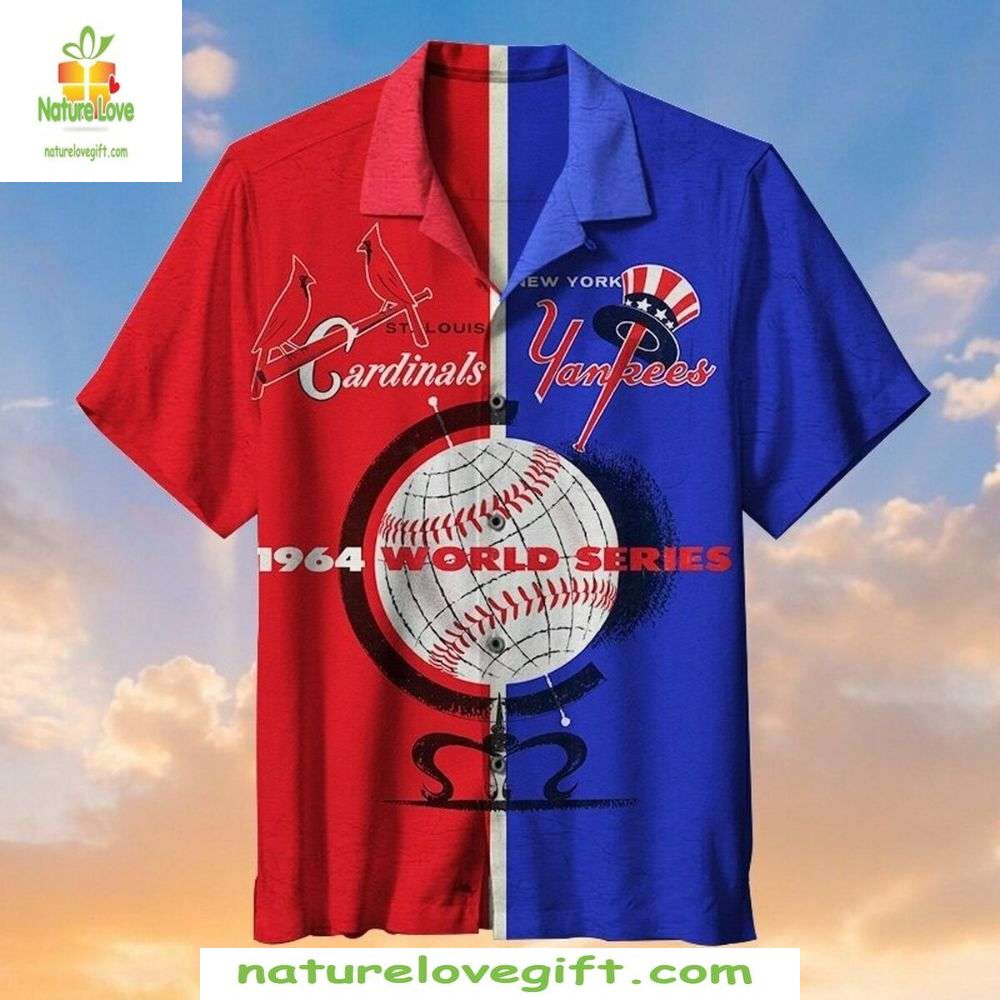 NY Yankees vs Cardinals 1964 World Series Hawaiian - Adult & Kids T-Shirts, Sweatshirts & Hoodies apparel design preview 1