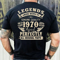 1970 Vintage Legends Were Born '70 Dad'S 54th Cotton - Adult & Kids T-Shirts, Sweatshirts & Hoodies apparel design preview 1