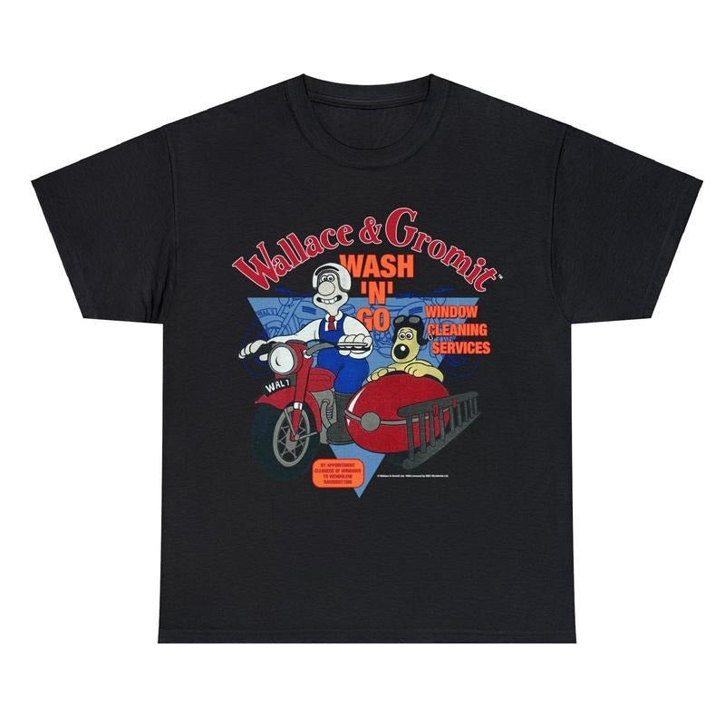 1989 Wallace Gromit Wash Go Vtg 80s - Adult & Kids T-Shirts, Sweatshirts & Hoodies apparel design preview 1