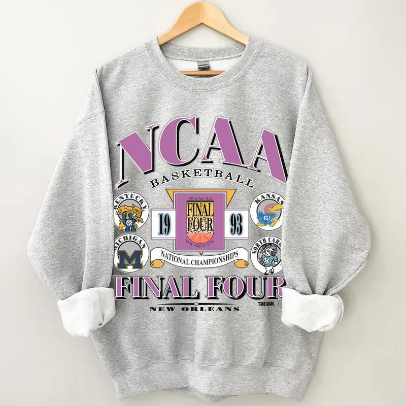 1993 NCAA Basketball Final Four Vintage College Retro - Adult & Kids T-Shirts, Sweatshirts & Hoodies apparel design preview 1