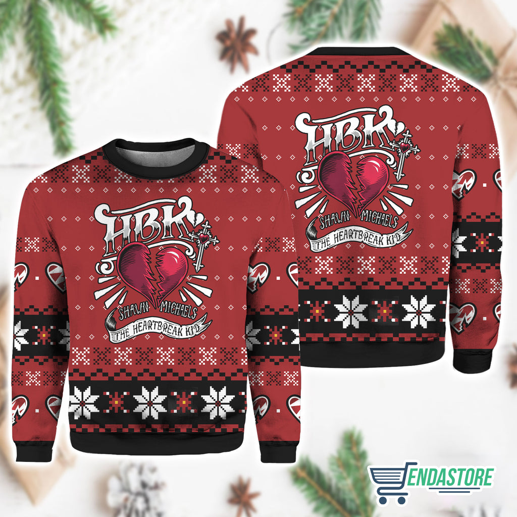 The Heartbreak Kid Shawn Michaels 3D Ugly Christmas Sweater - Holiday Gift product image 2