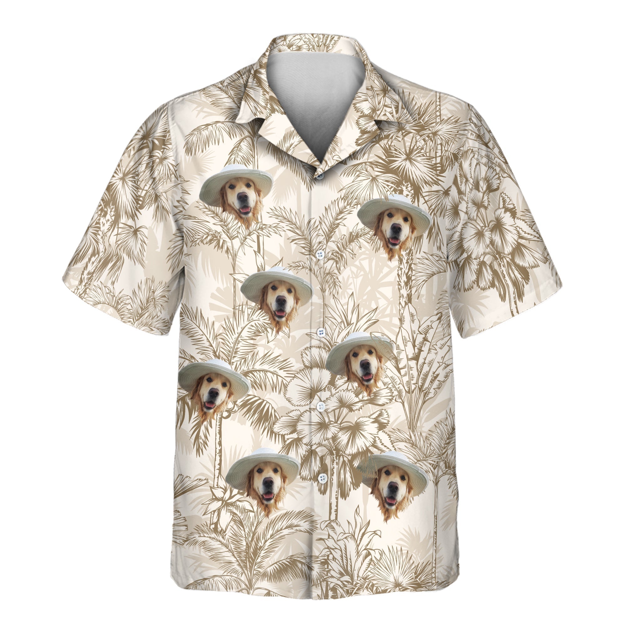 Beige Island Breeze Aloha Custom Hawaiian with Faces - Adult & Kids T-Shirts, Sweatshirts & Hoodies apparel design preview 1