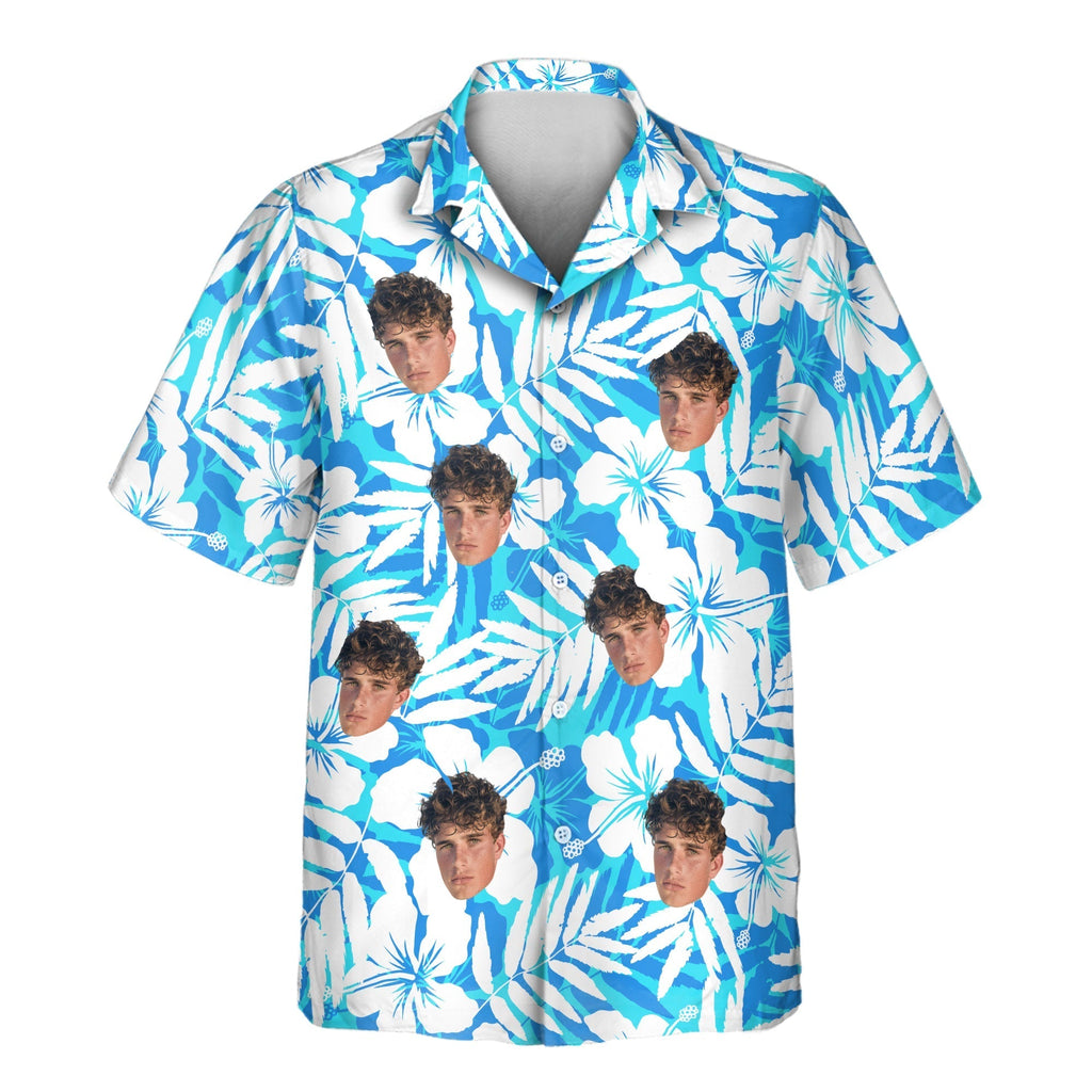 Blue Hibiscus Breeze Aloha Custom Hawaiian with Faces - Adult & Kids T-Shirts, Sweatshirts & Hoodies apparel design preview 1