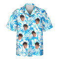 Blue Hibiscus Breeze Aloha Custom Hawaiian with Faces - Adult & Kids T-Shirts, Sweatshirts & Hoodies apparel design preview 1