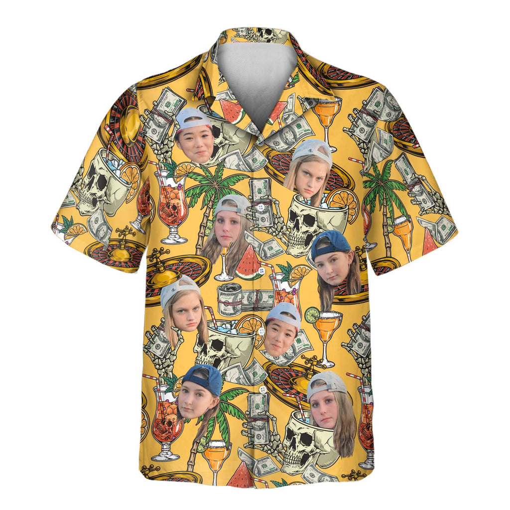 Casino Jackpot Aloha Custom Hawaiian with Faces or - Adult & Kids T-Shirts, Sweatshirts & Hoodies apparel design preview 1