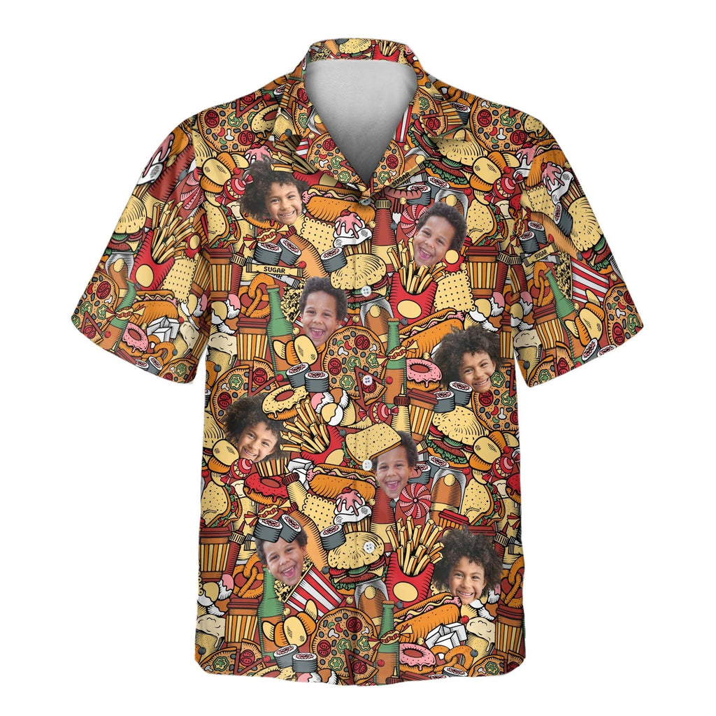 Fast Food Party Aloha Custom Hawaiian with Faces or - Adult & Kids T-Shirts, Sweatshirts & Hoodies apparel design preview 1