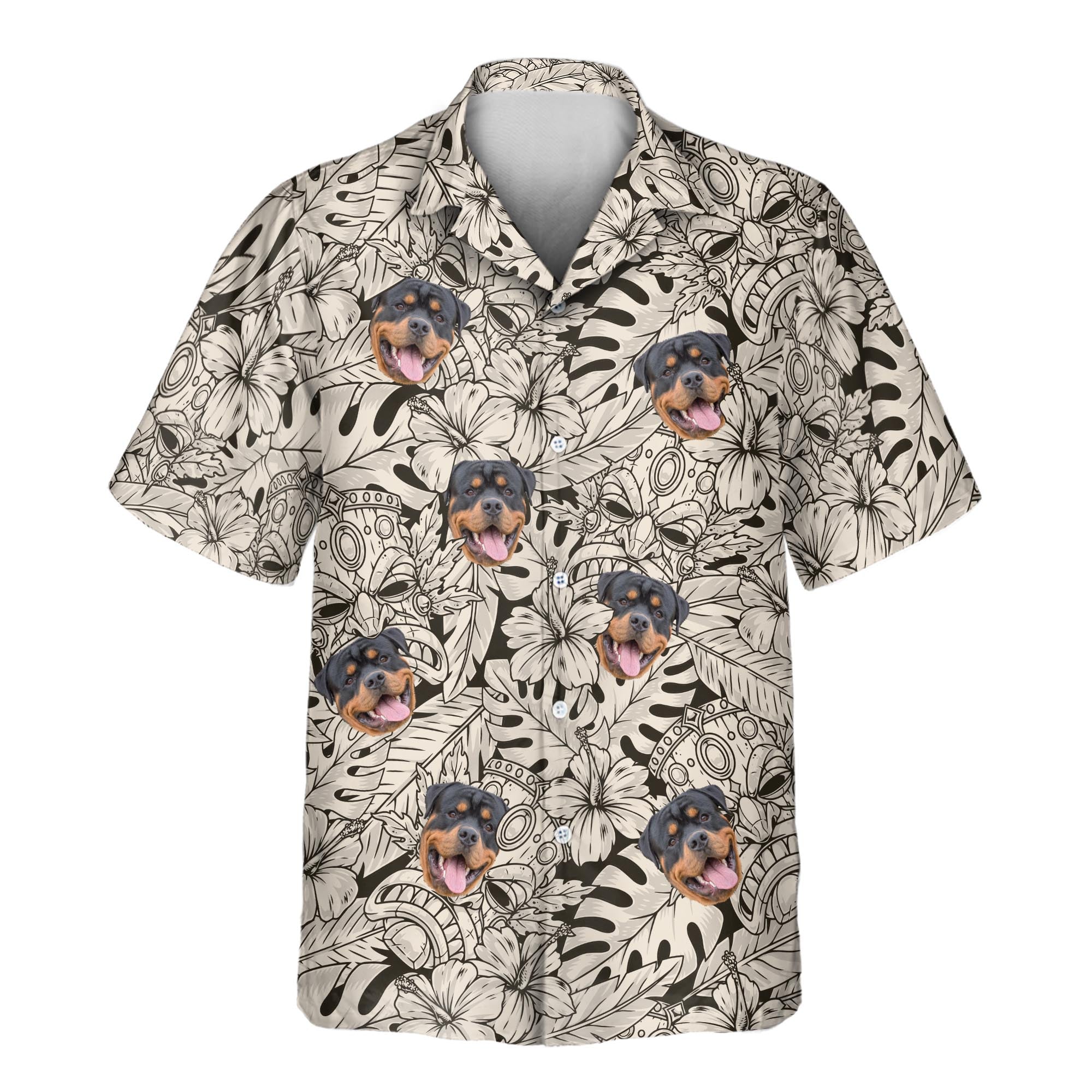 Island Tiki Vibes Aloha Custom Hawaiian with Faces or - Adult & Kids T-Shirts, Sweatshirts & Hoodies apparel design preview 1