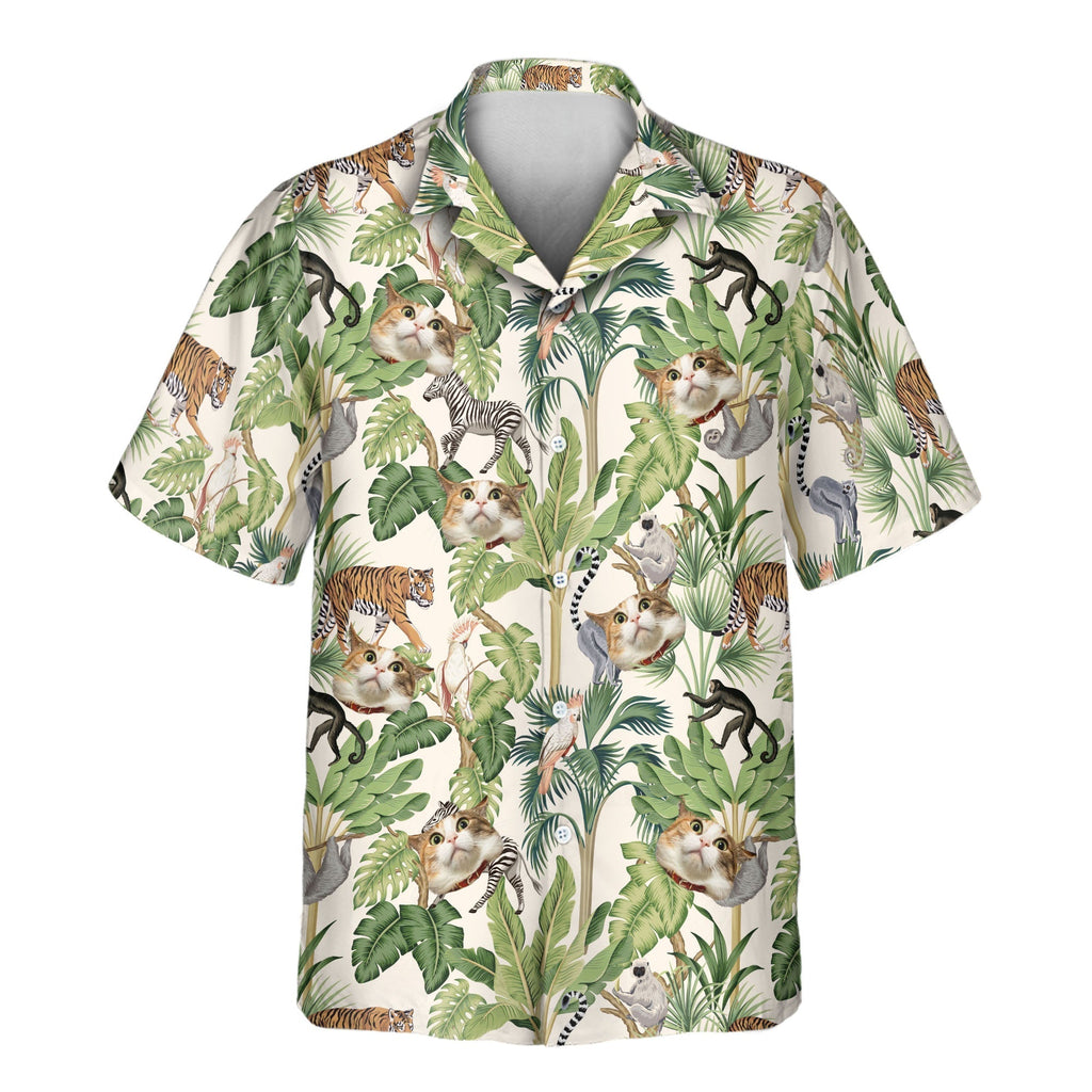 Jungle Jamboree Aloha Custom Hawaiian with Faces or - Adult & Kids T-Shirts, Sweatshirts & Hoodies apparel design preview 1