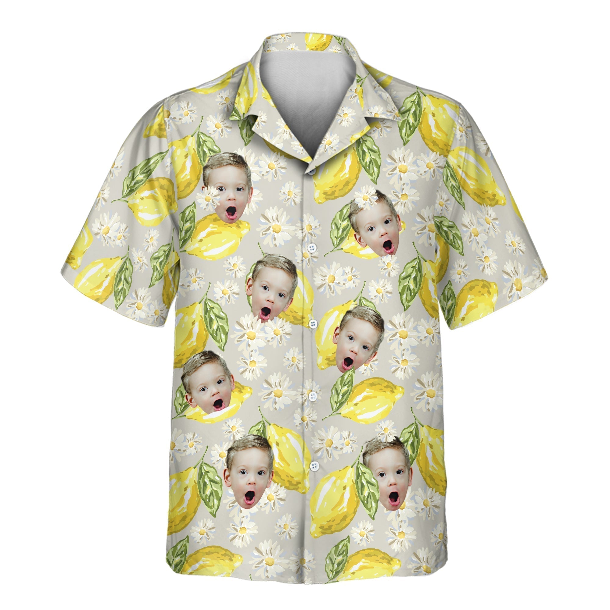 Lemon Grove Vibes Aloha Custom Hawaiian with Faces or - Adult & Kids T-Shirts, Sweatshirts & Hoodies apparel design preview 1