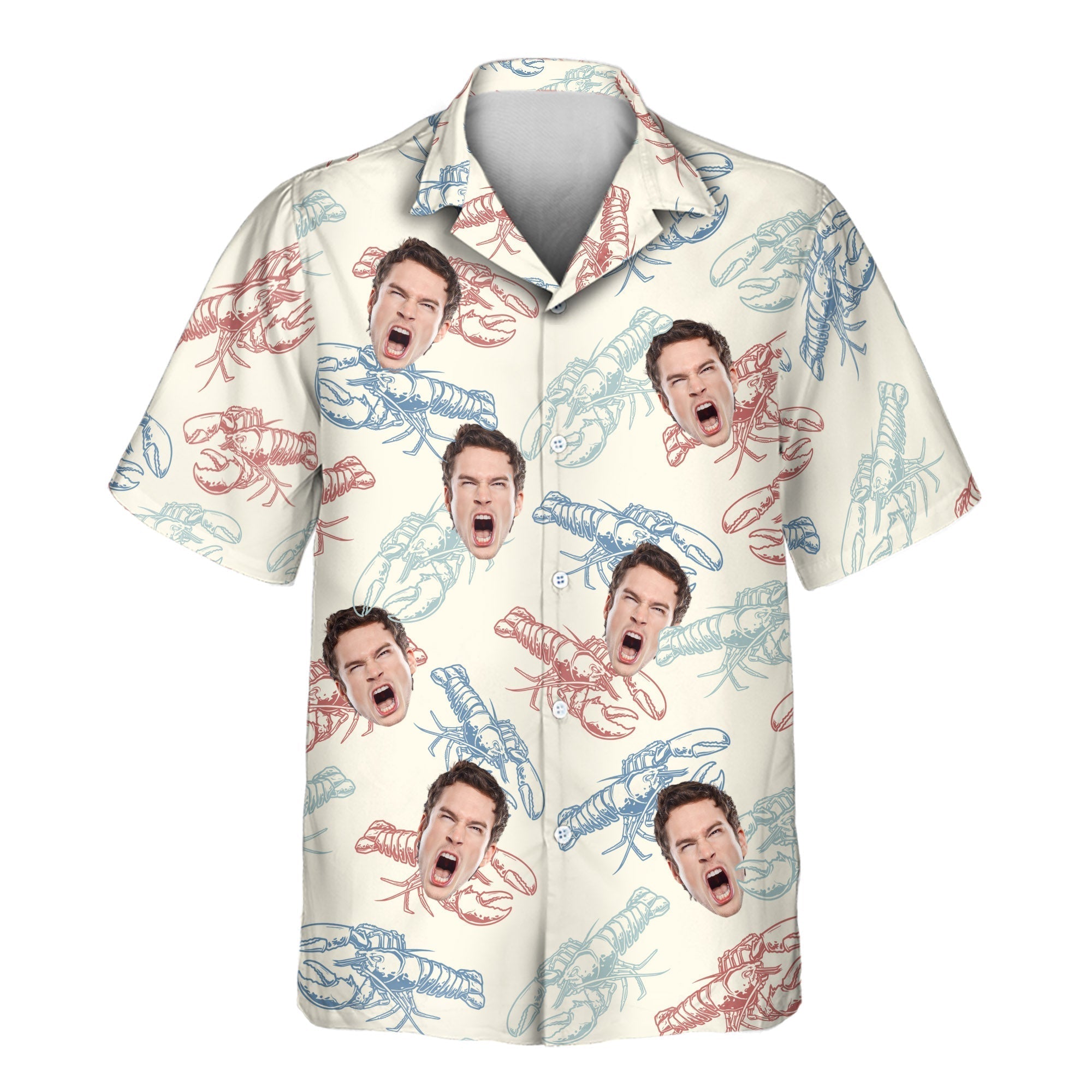 Lobster Fest Aloha Custom Hawaiian with Faces or - Adult & Kids T-Shirts, Sweatshirts & Hoodies apparel design preview 1
