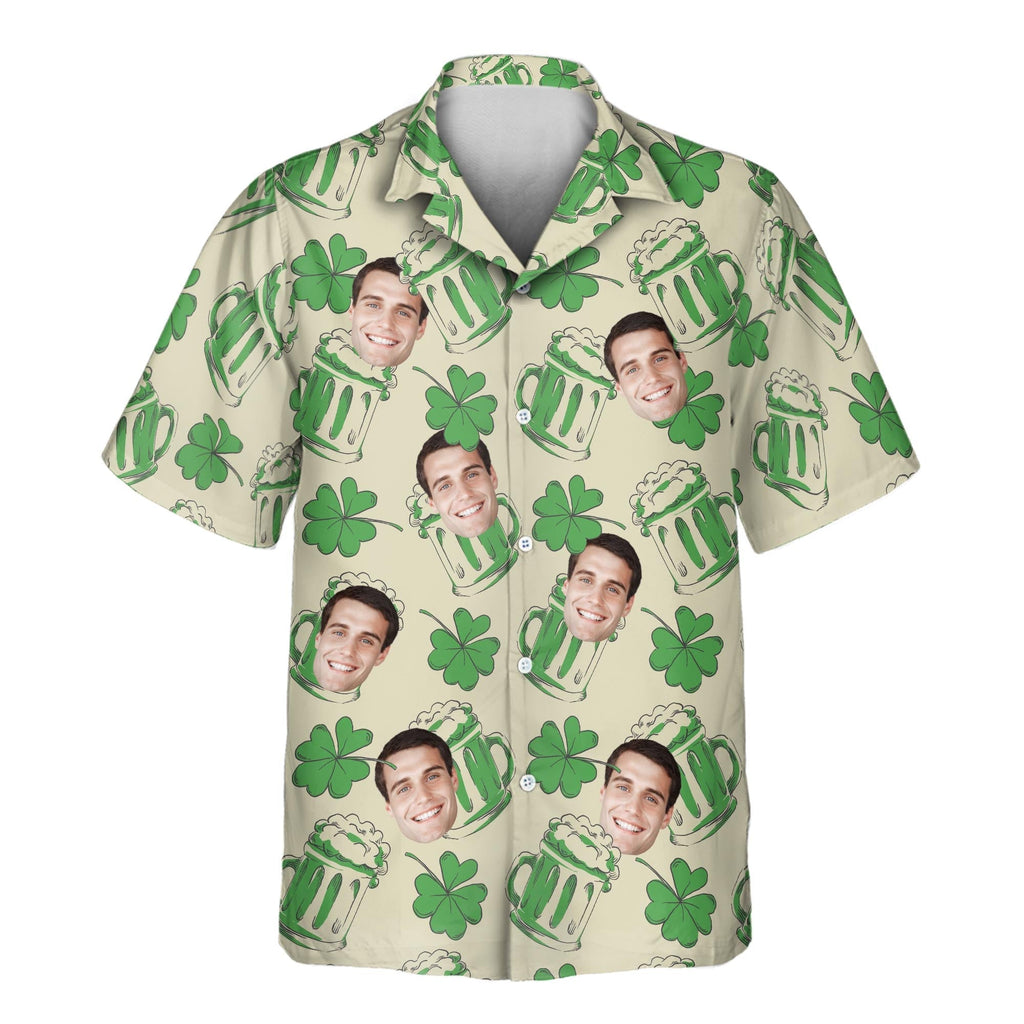 Shamrock Celebration Aloha Custom Hawaiian with Faces - Adult & Kids T-Shirts, Sweatshirts & Hoodies apparel design preview 1
