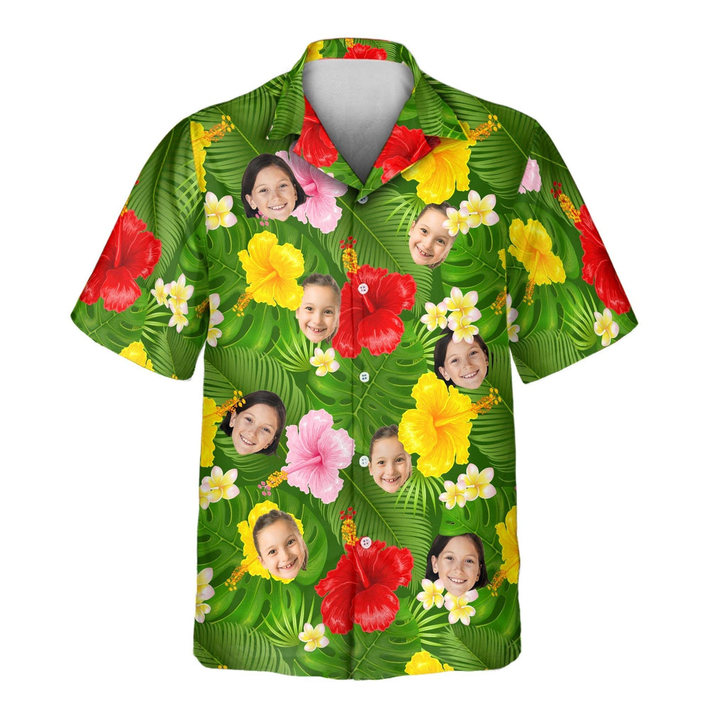 Summer Tropical Aloha Custom Hawaiian with Faces or - Adult & Kids T-Shirts, Sweatshirts & Hoodies apparel design preview 1