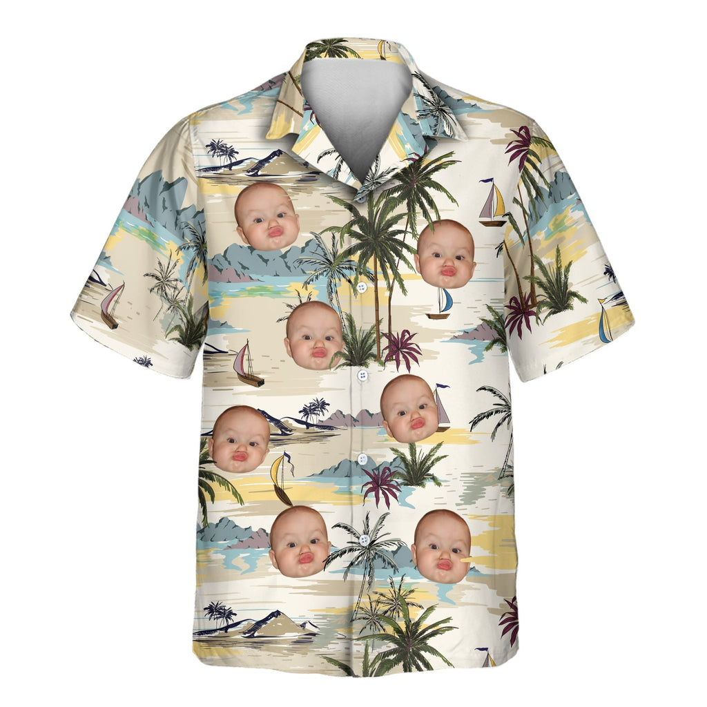Tranquil Island Aloha Custom Hawaiian with Faces or - Adult & Kids T-Shirts, Sweatshirts & Hoodies apparel design preview 1
