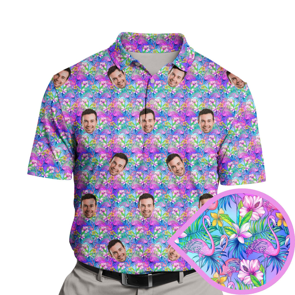 Tropical Bloom Flamingo Funny Golf with Faces or - Adult & Kids T-Shirts, Sweatshirts & Hoodies apparel design preview 1