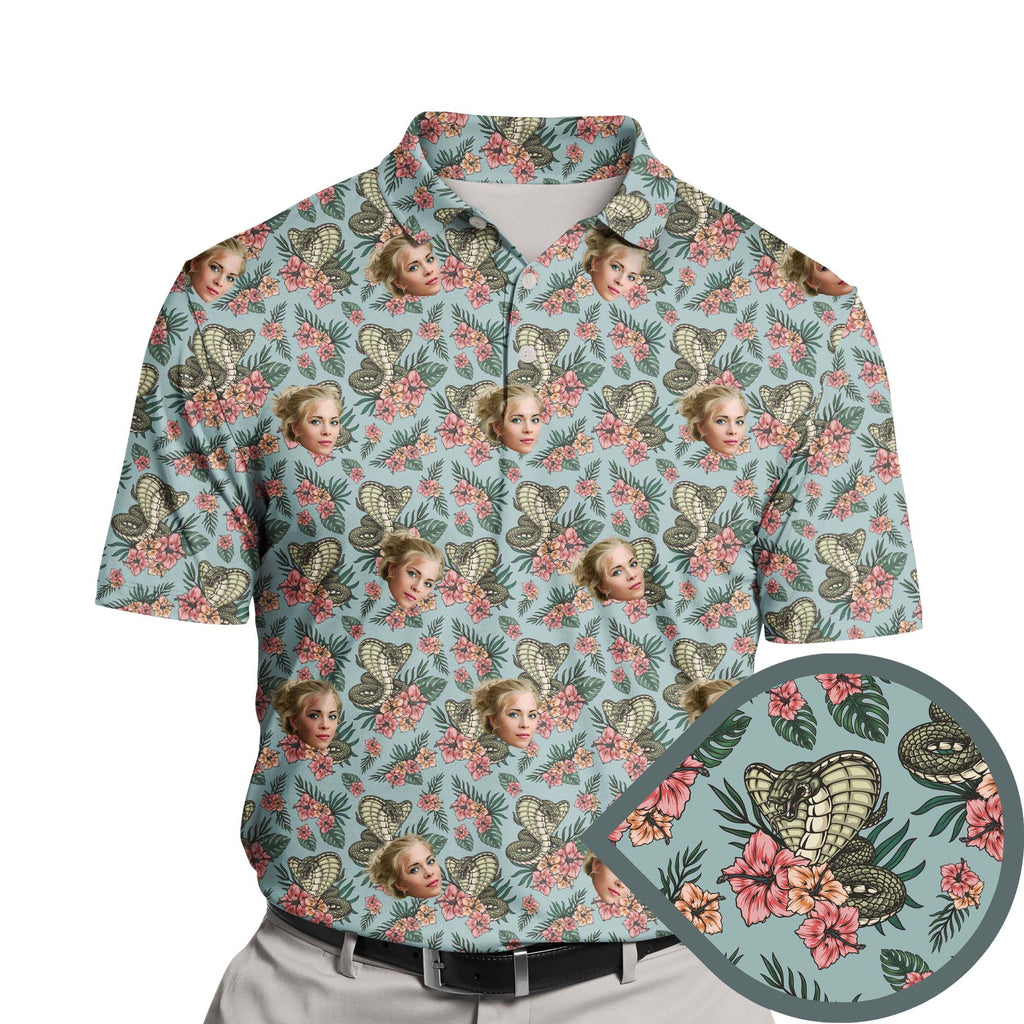 Tropical Cobra Funny Golf with Faces or Logos - Adult & Kids T-Shirts, Sweatshirts & Hoodies apparel design preview 1