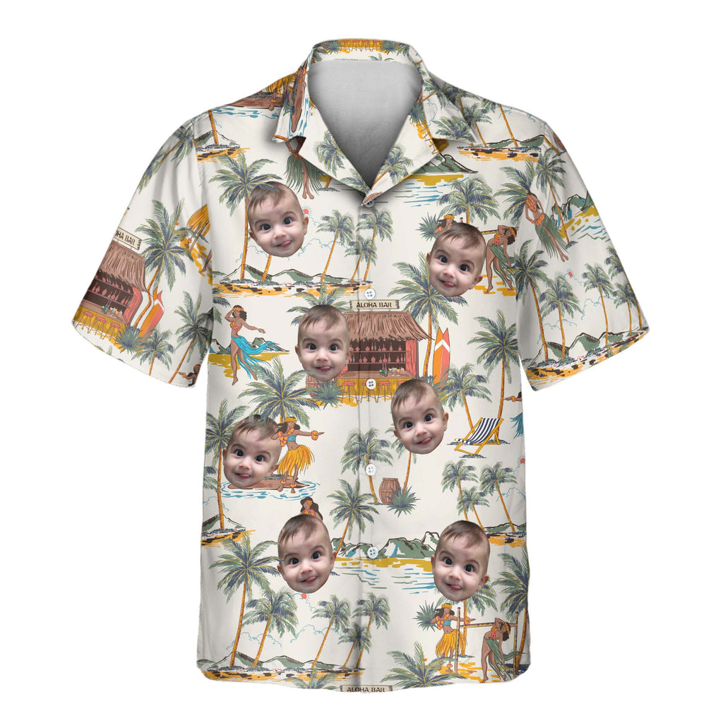 Tropical Escape Aloha Custom Hawaiian with Faces or - Adult & Kids T-Shirts, Sweatshirts & Hoodies apparel design preview 1