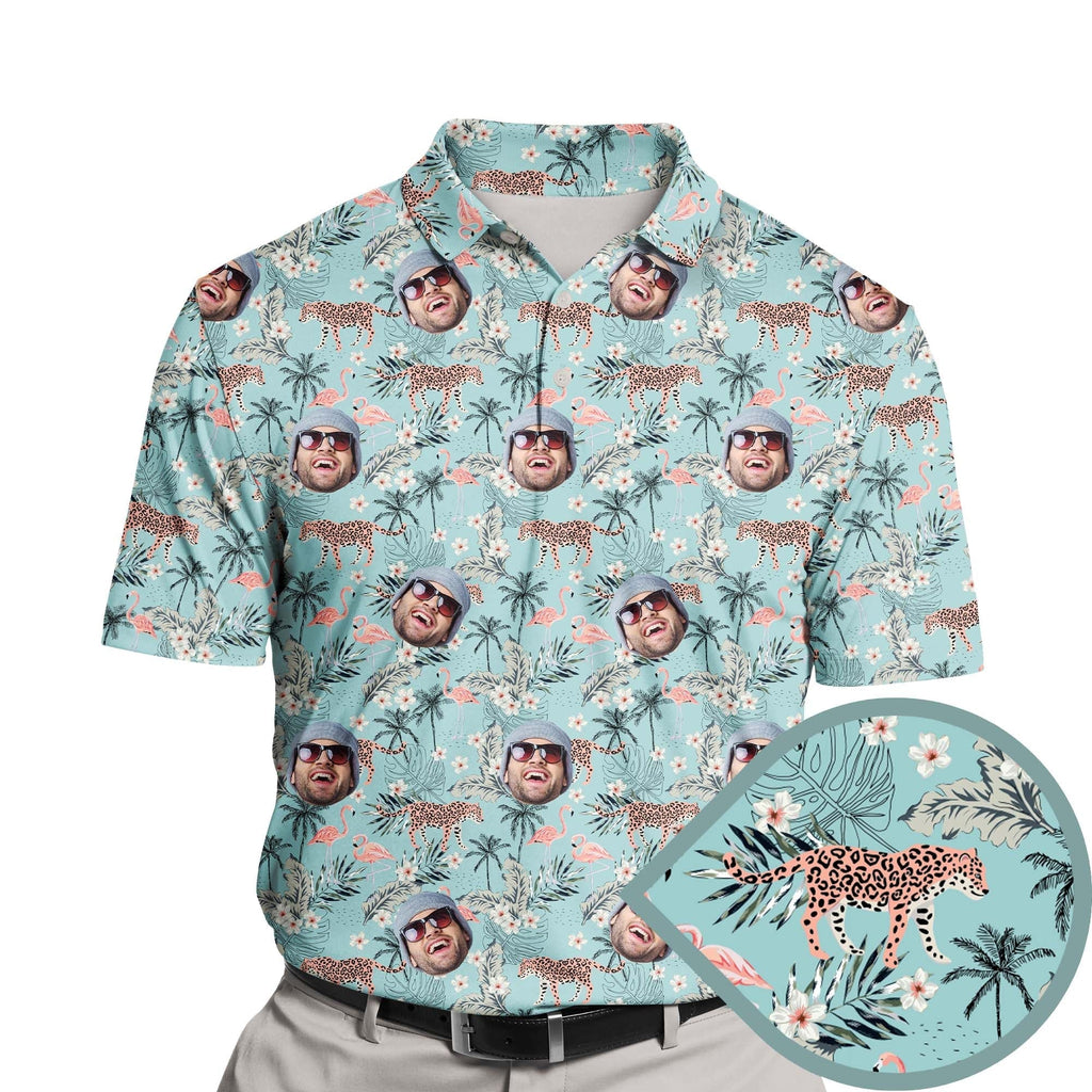 Tropical Leopard Funny Golf with Faces or Logos - Adult & Kids T-Shirts, Sweatshirts & Hoodies apparel design preview 1