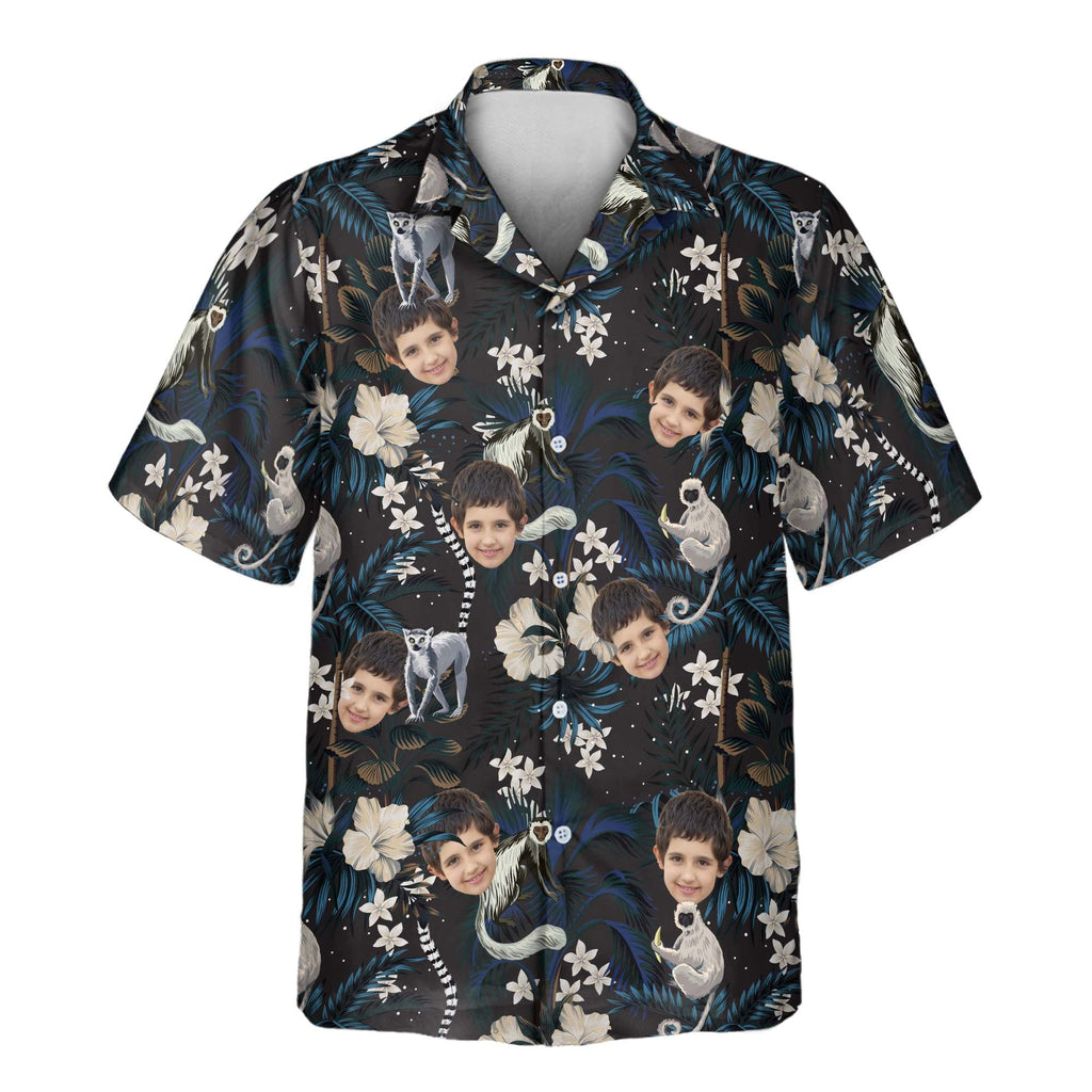 Tropical Night Bloom Aloha Custom Hawaiian with Faces - Adult & Kids T-Shirts, Sweatshirts & Hoodies apparel design preview 1