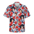 Red Hibiscus Tropics Aloha Custom Hawaiian with Faces - Adult & Kids T-Shirts, Sweatshirts & Hoodies apparel design preview 1