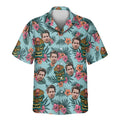 Tropical Tiki Mask Aloha Custom Hawaiian with Faces - Adult & Kids T-Shirts, Sweatshirts & Hoodies apparel design preview 1