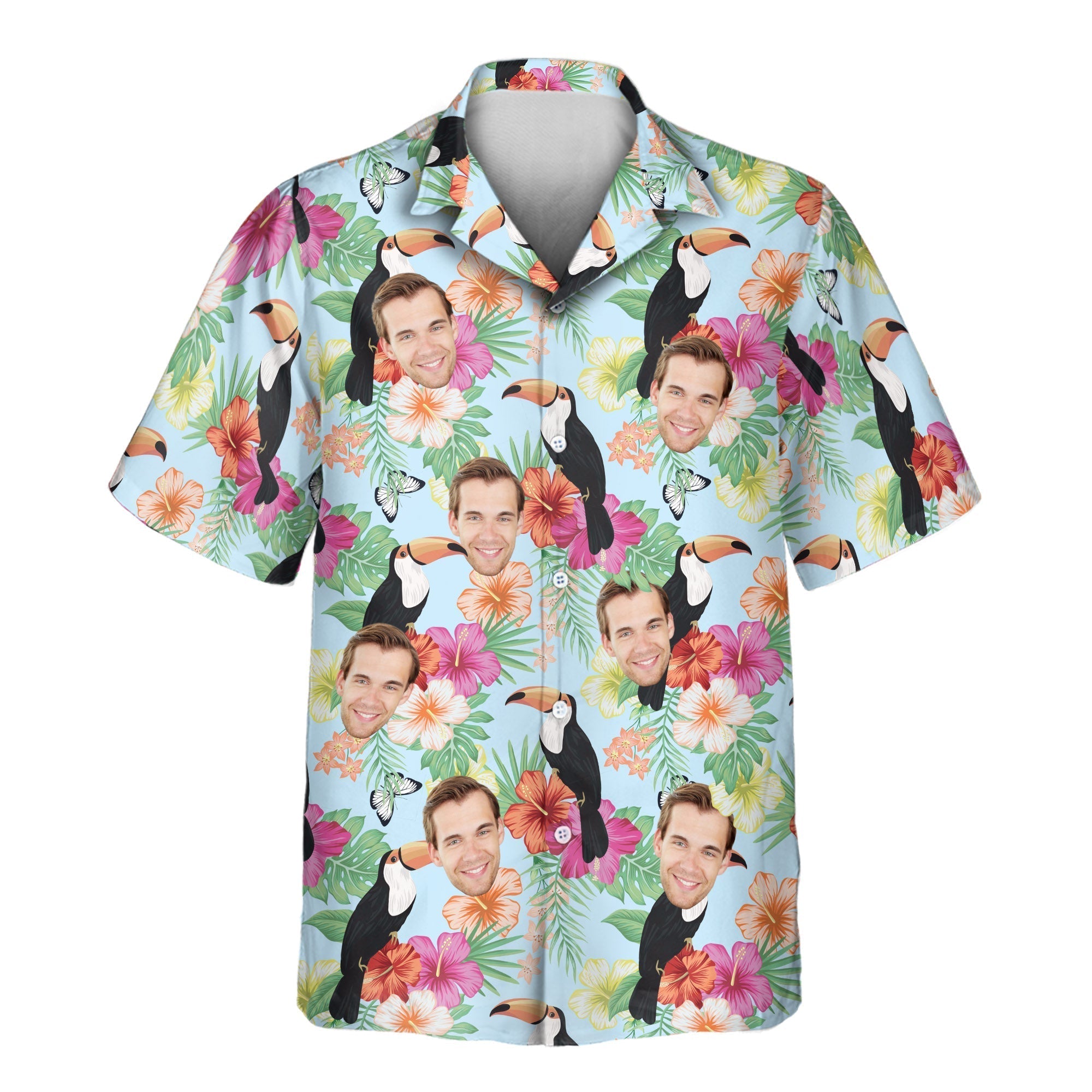 Tropical Toucan Aloha Custom Hawaiian with Faces or - Adult & Kids T-Shirts, Sweatshirts & Hoodies apparel design preview 1