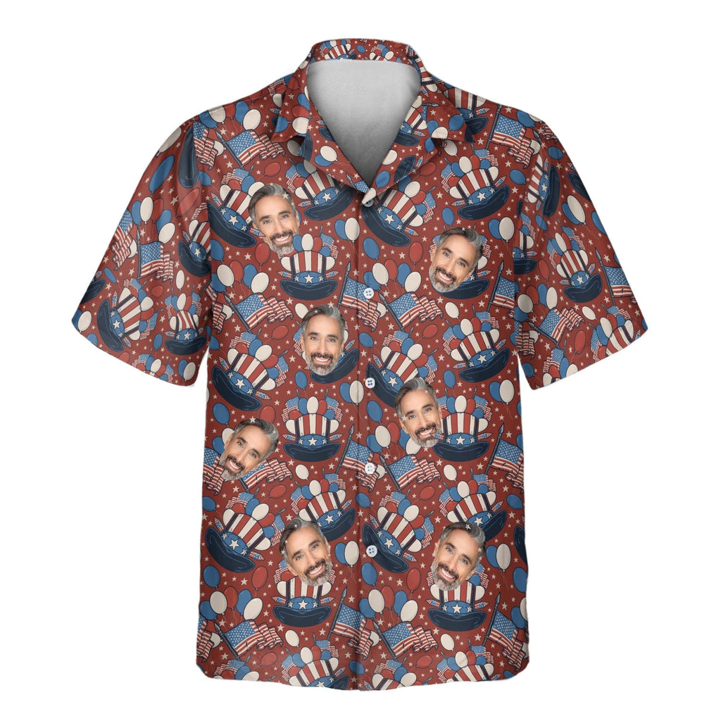 Uncle Sam Celebration Aloha Custom Hawaiian with - Adult & Kids T-Shirts, Sweatshirts & Hoodies apparel design preview 1