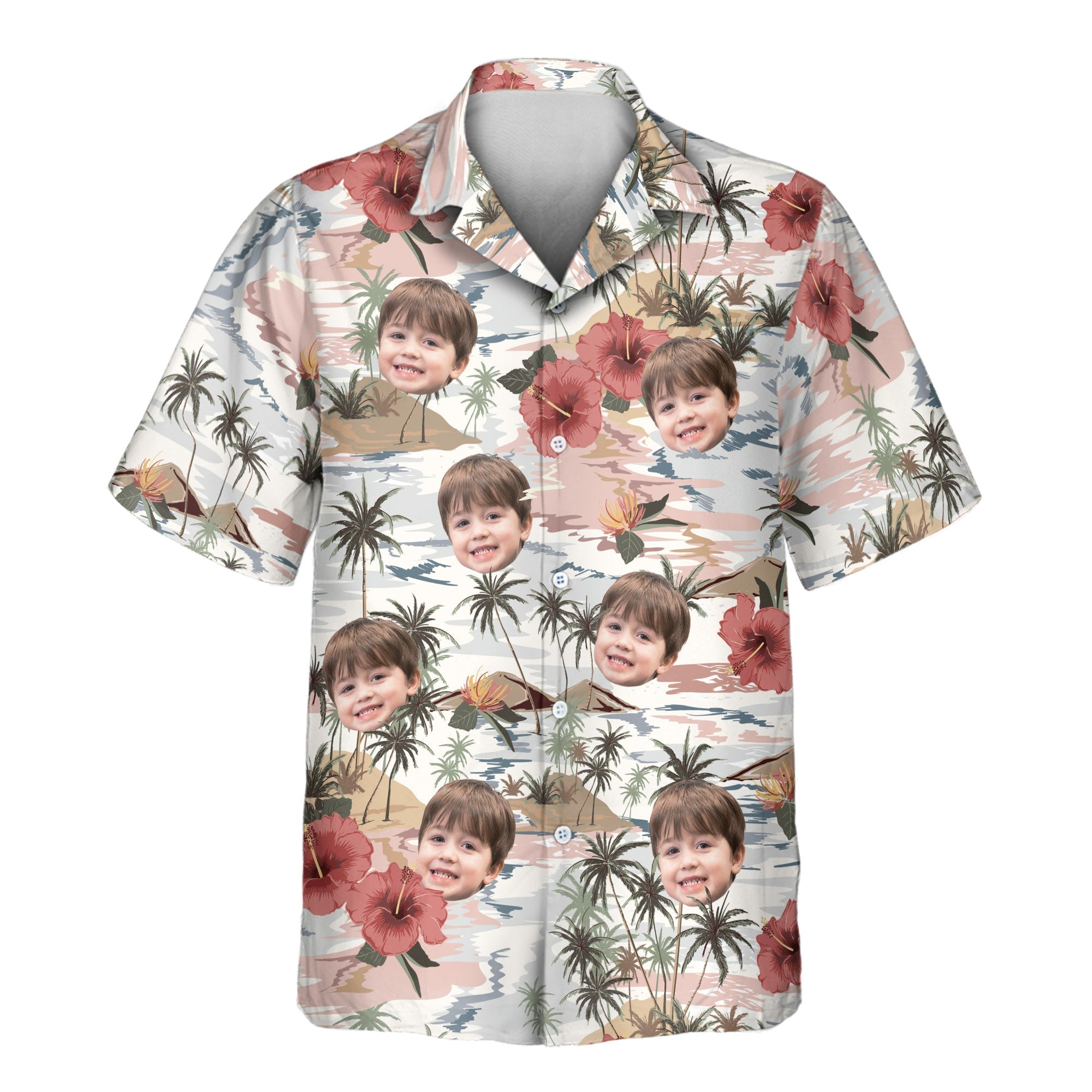 Vintage Island Palm Hibiscus Aloha Custom Hawaiian - Adult & Kids T-Shirts, Sweatshirts & Hoodies apparel design preview 1