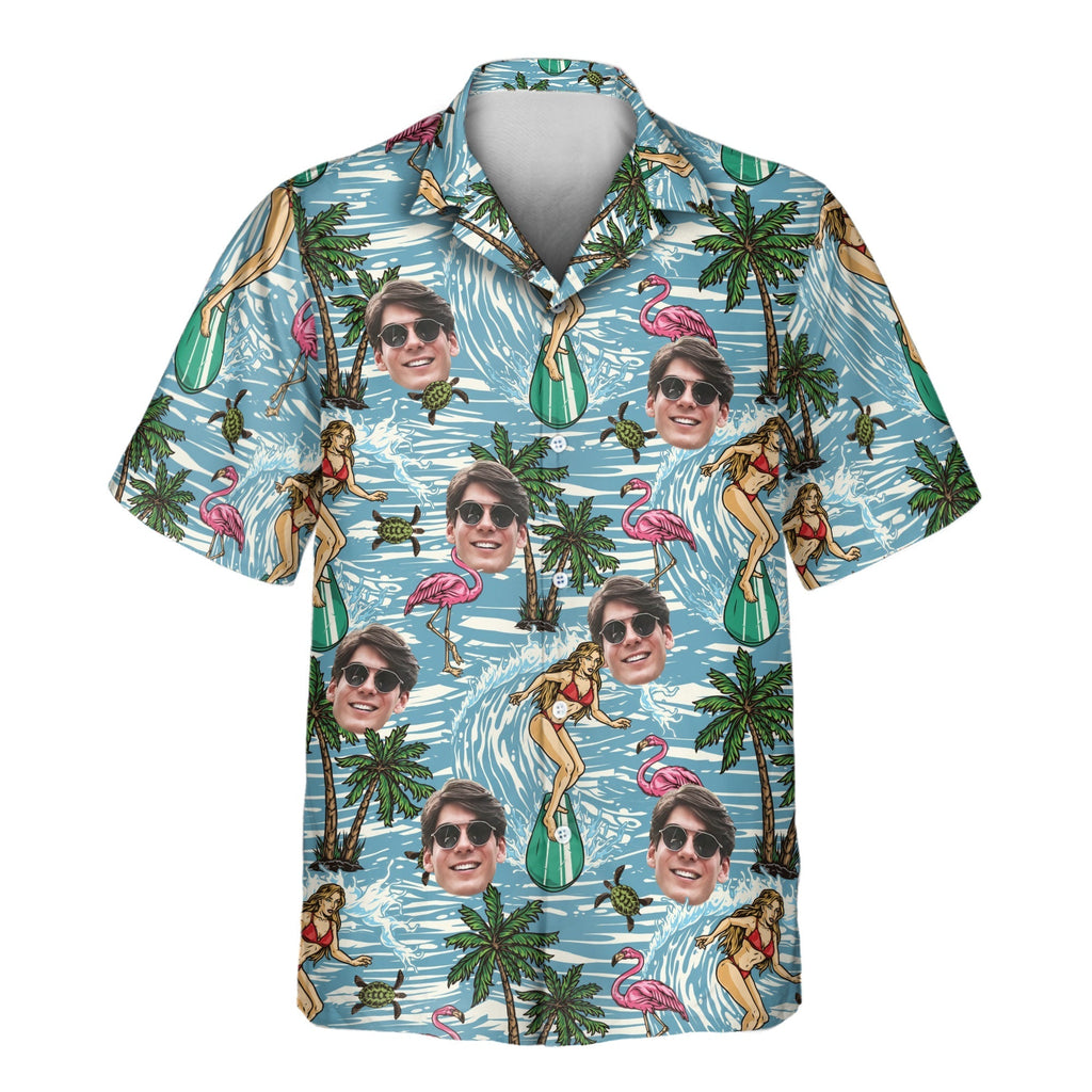 Vintage Surf Sun Aloha Custom Hawaiian with Faces or - Adult & Kids T-Shirts, Sweatshirts & Hoodies apparel design preview 1