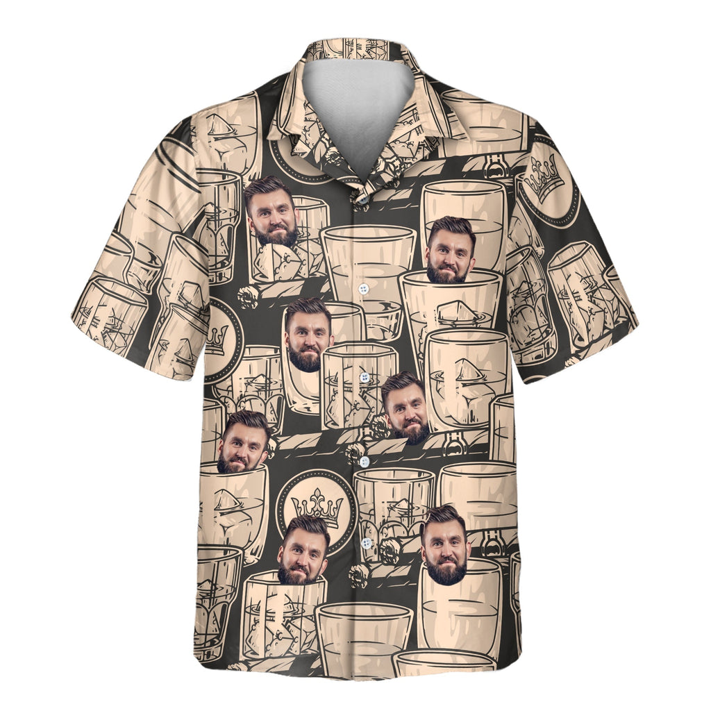 Whiskey Booze Aloha Custom Hawaiian with Faces or - Adult & Kids T-Shirts, Sweatshirts & Hoodies apparel design preview 1