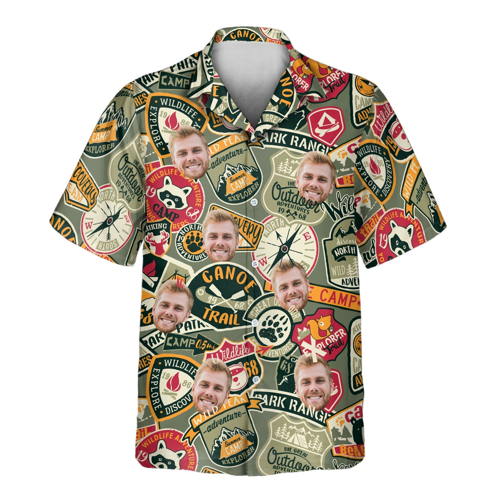 Wilderness Adventure Aloha Custom Hawaiian with Faces - Adult & Kids T-Shirts, Sweatshirts & Hoodies apparel design preview 1