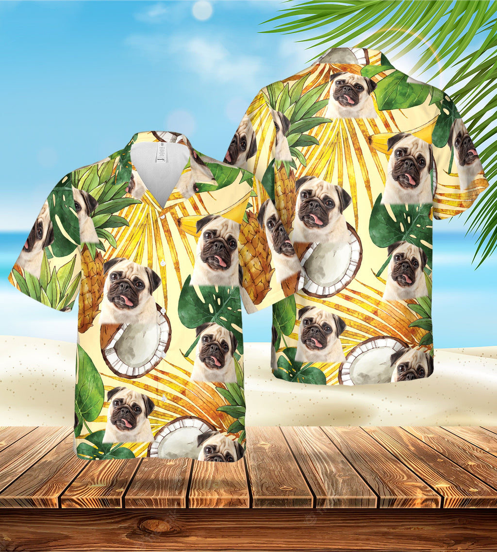 Custom Hawaiian (Tropical Yellow: 1-4 Pets) - Adult & Kids T-Shirts, Sweatshirts & Hoodies apparel design preview 1