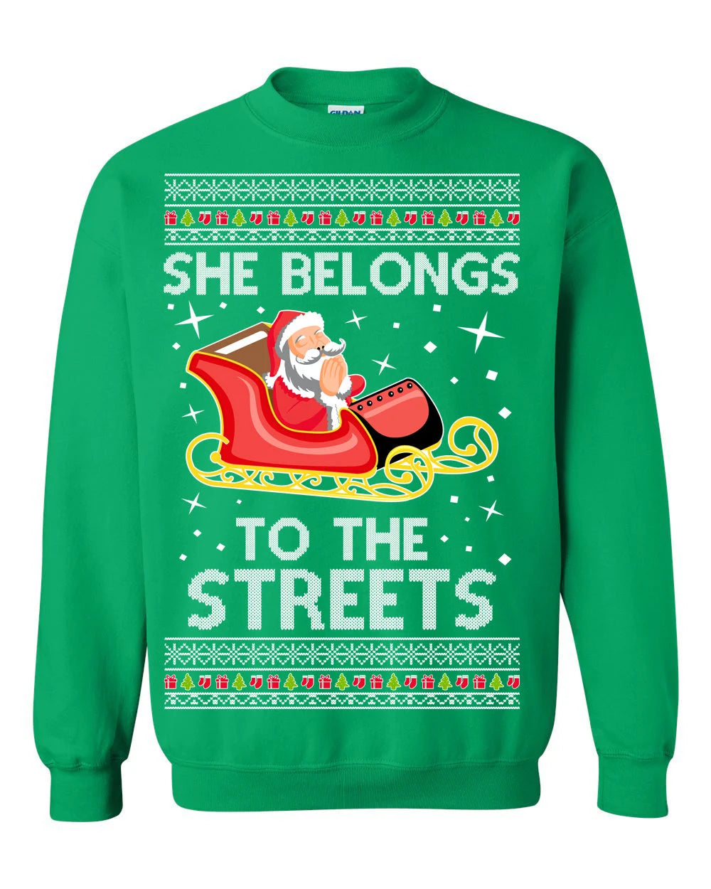 She belongs to the streets Christmas Sweater - Holiday Gift product image 3
