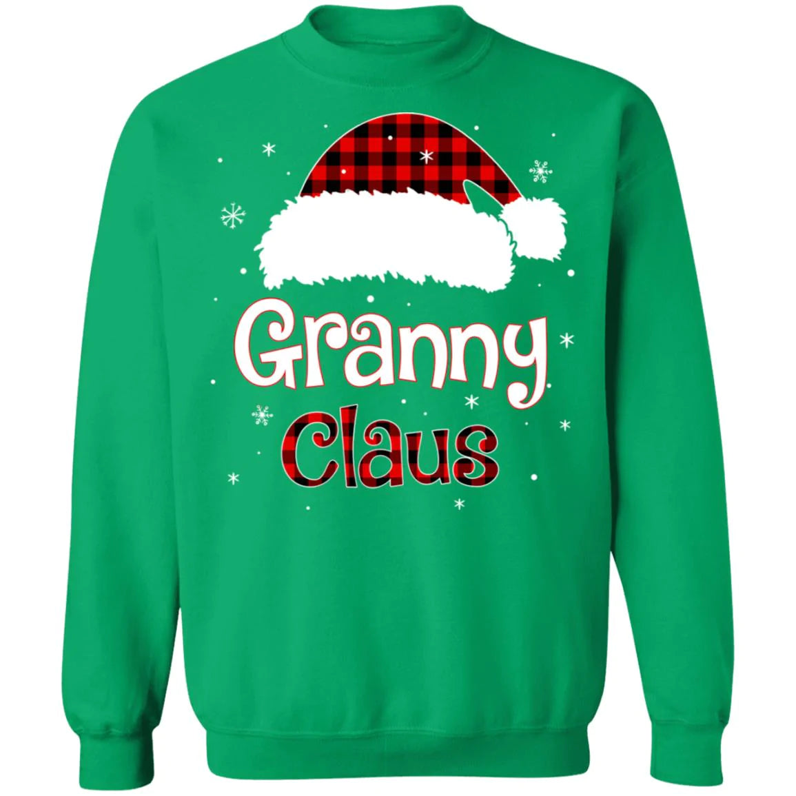 Santa granny claus red plaid Christmas Sweater - Holiday Gift product image 3