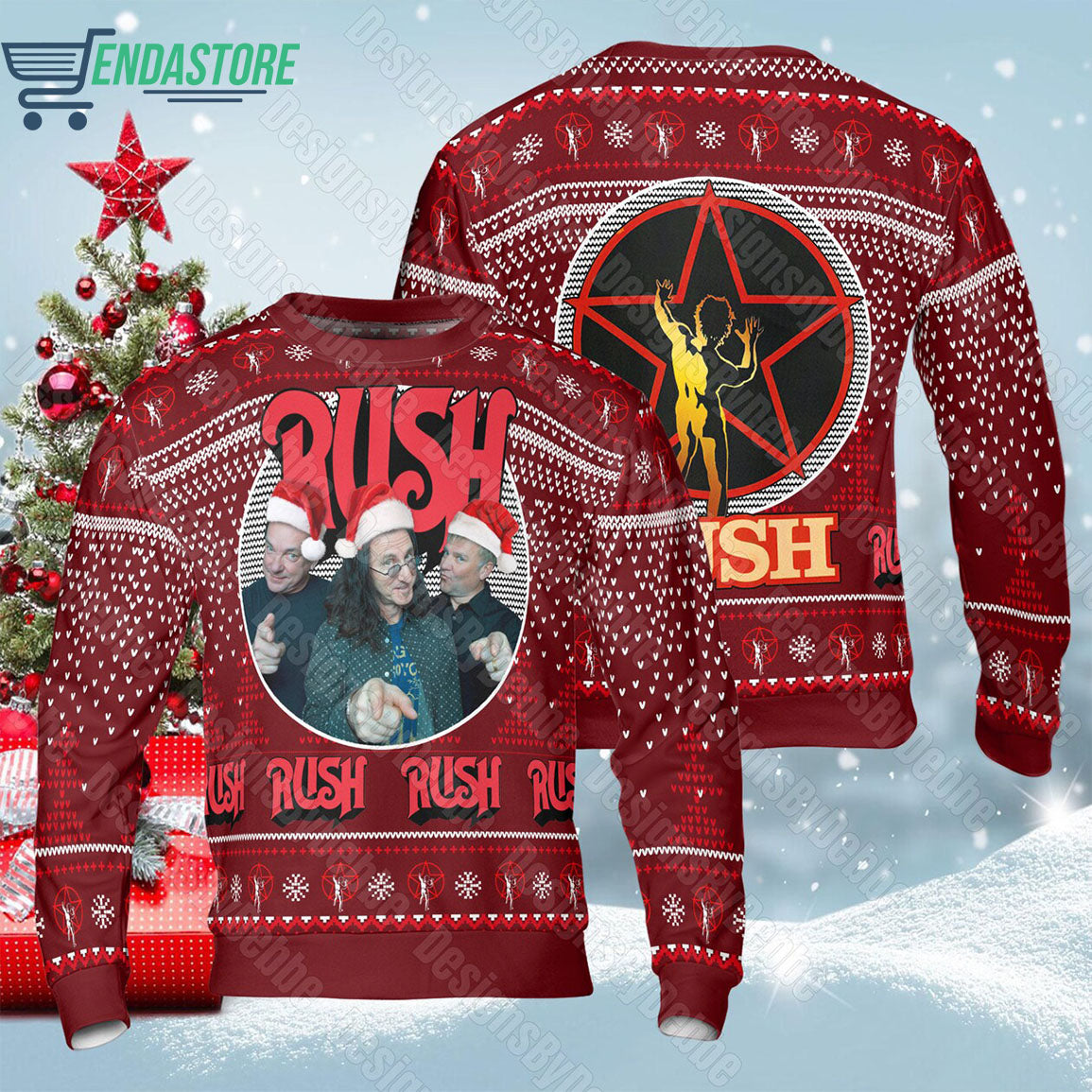 Robot Santa Merry 3D Ugly Christmas Sweater - Holiday Gift product image 4