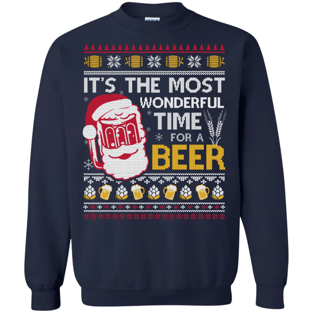 Santa it’s the most wonderful time for a beer Christmas Sweater - Holiday Gift product image 3