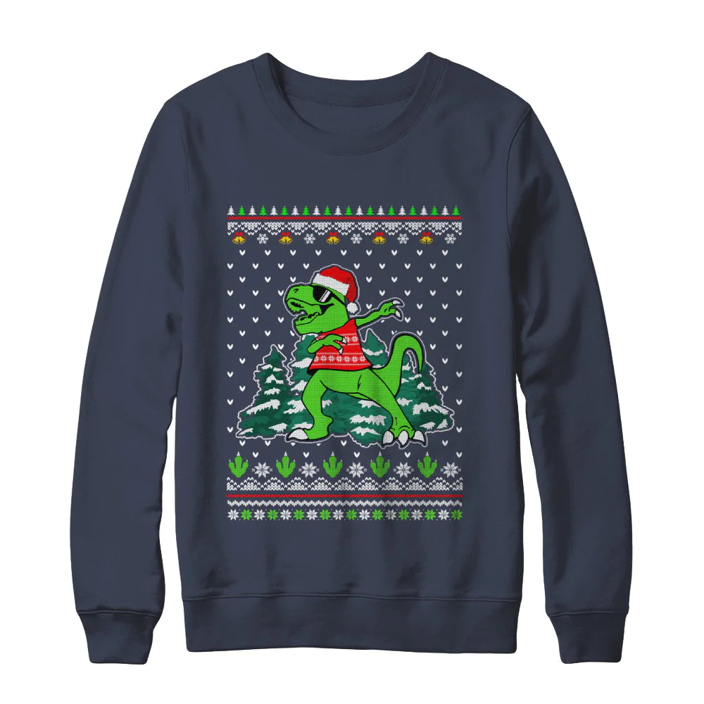 Dabbing dinosaur Christmas Sweater - Holiday Gift product image 3
