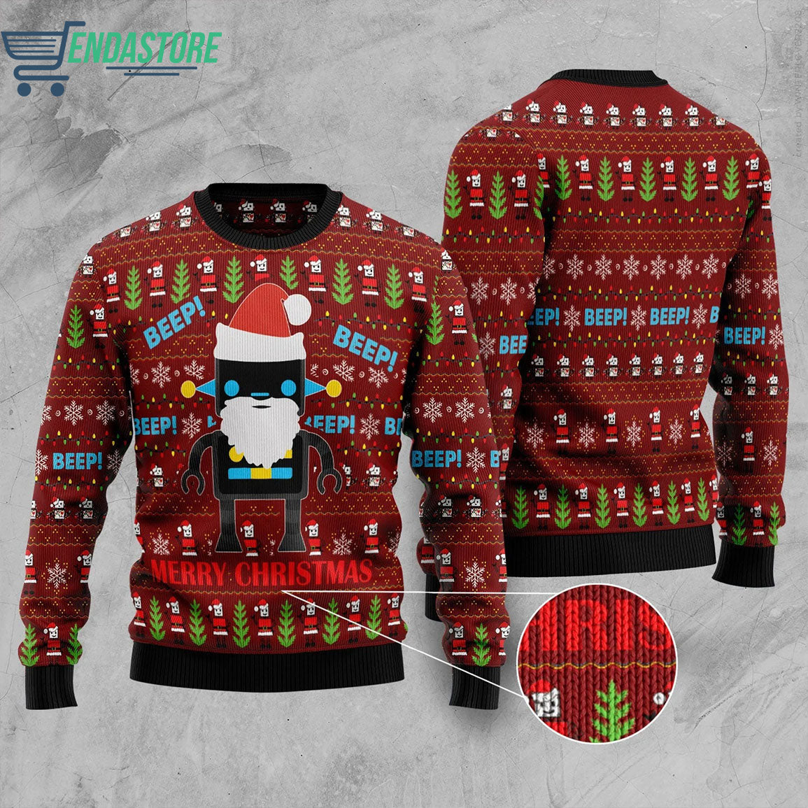 Elephant i didn’t fart my butt blew you a kiss 3D Ugly Christmas Sweater - Holiday Gift product image 3