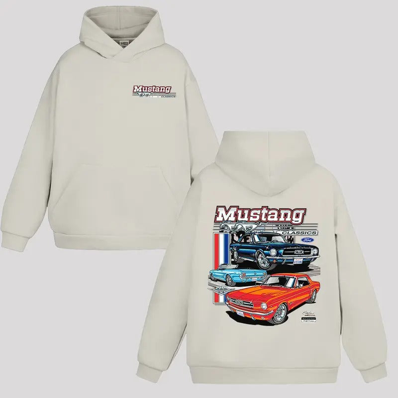 Ford Mustang Classics 1964 1 2 1965 1966 1967 1968 - Adult & Kids T-Shirts, Sweatshirts & Hoodies apparel design preview 1