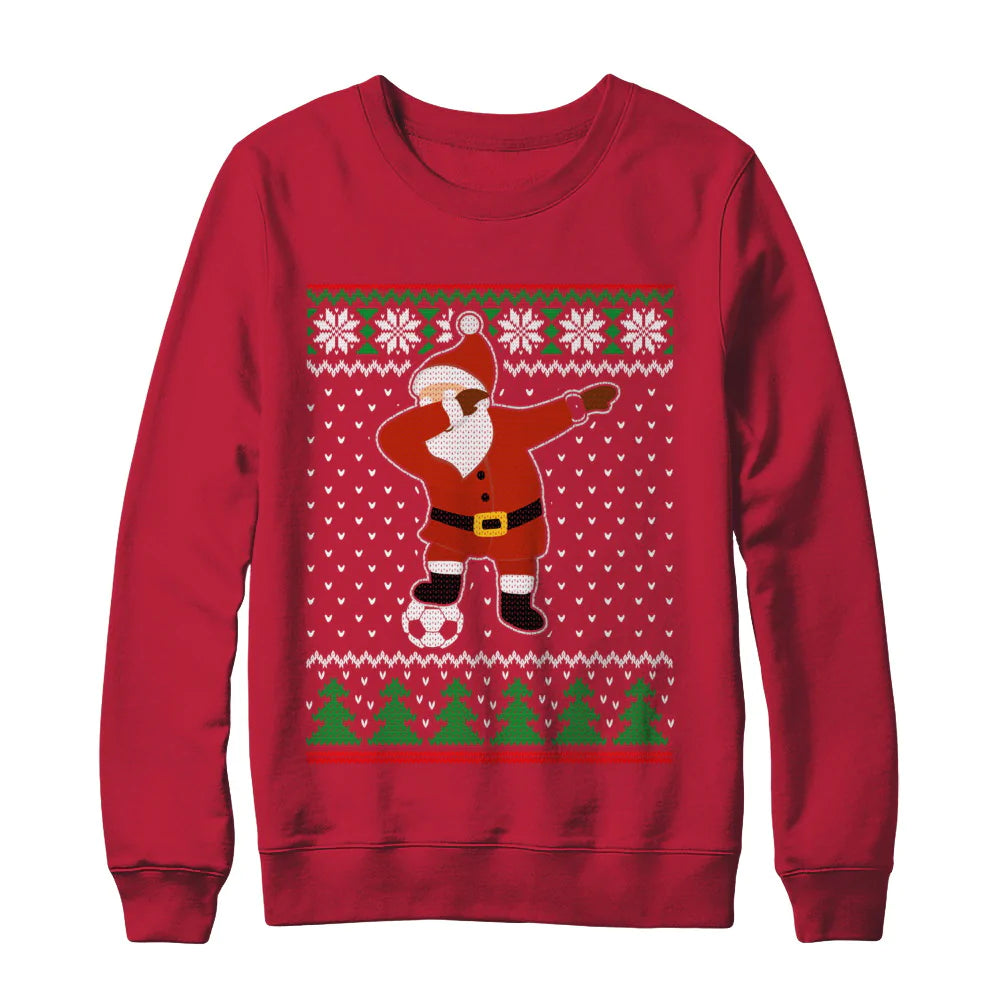 Dabbing santa soccer Christmas Sweater - Holiday Gift product image 3