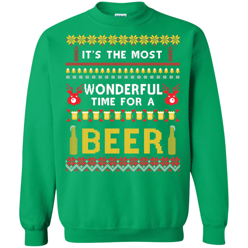 It’s the most wonderful time for a beer Christmas Sweater - Holiday Gift product image 3
