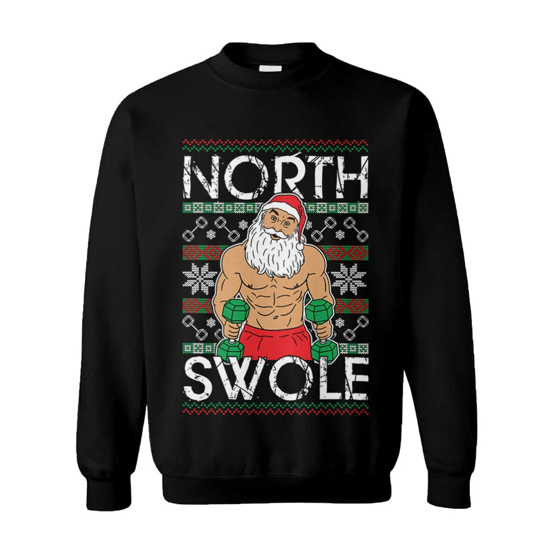 Jacked Santa Claus north swole Christmas Sweater - Holiday Gift product image 2